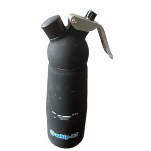 Whip It Pro 0.25 Liter Whipped Cream Dispenser Black Rubber Coated Aluminum 0110